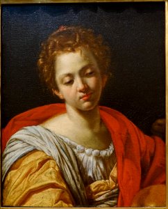 Saint Agnes by Simon Vouet, Paris, c. 1615, oil on canvas - Blanton Museum of Art - Austin, Texas - DSC07774
