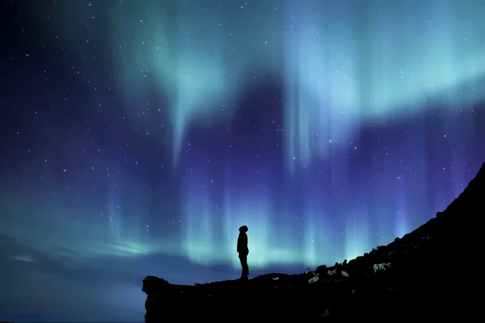 Northern borealis sky