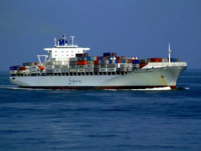Safmarine Nokwanda p01 approaching Port of Rotterdam, Holland 20-May-2007