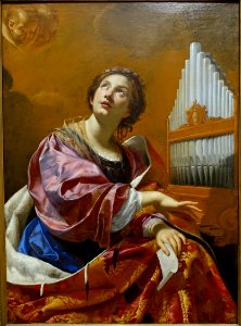 Saint Cecilia by Simon Vouet, Rome, c. 1626, oil on canvas - Blanton Museum of Art - Austin, Texas - DSC07868