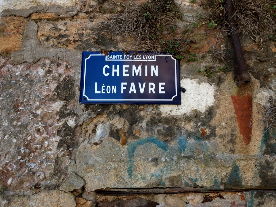 Sainte-Foy-lès-Lyon - Chemin Léon Favre - Plaque