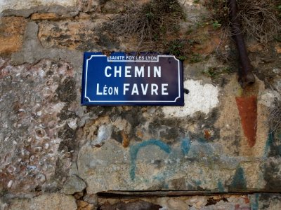 Sainte-Foy-lès-Lyon - Chemin Léon Favre - Plaque photo