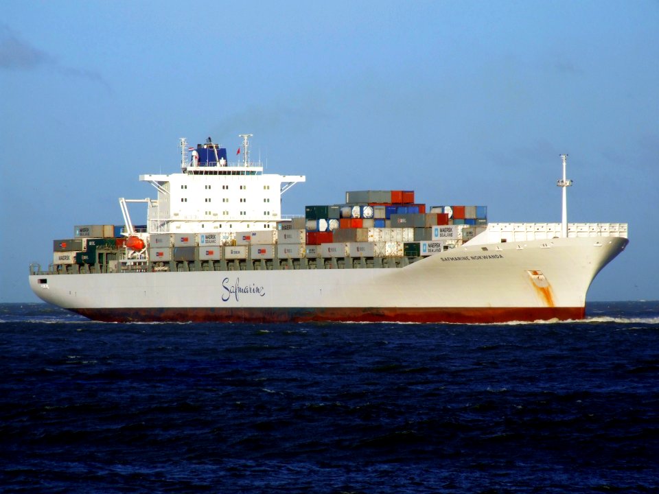 Safmarine Nokwanda p1 approaching Port of Rotterdam, Holland 14-Jan-2007