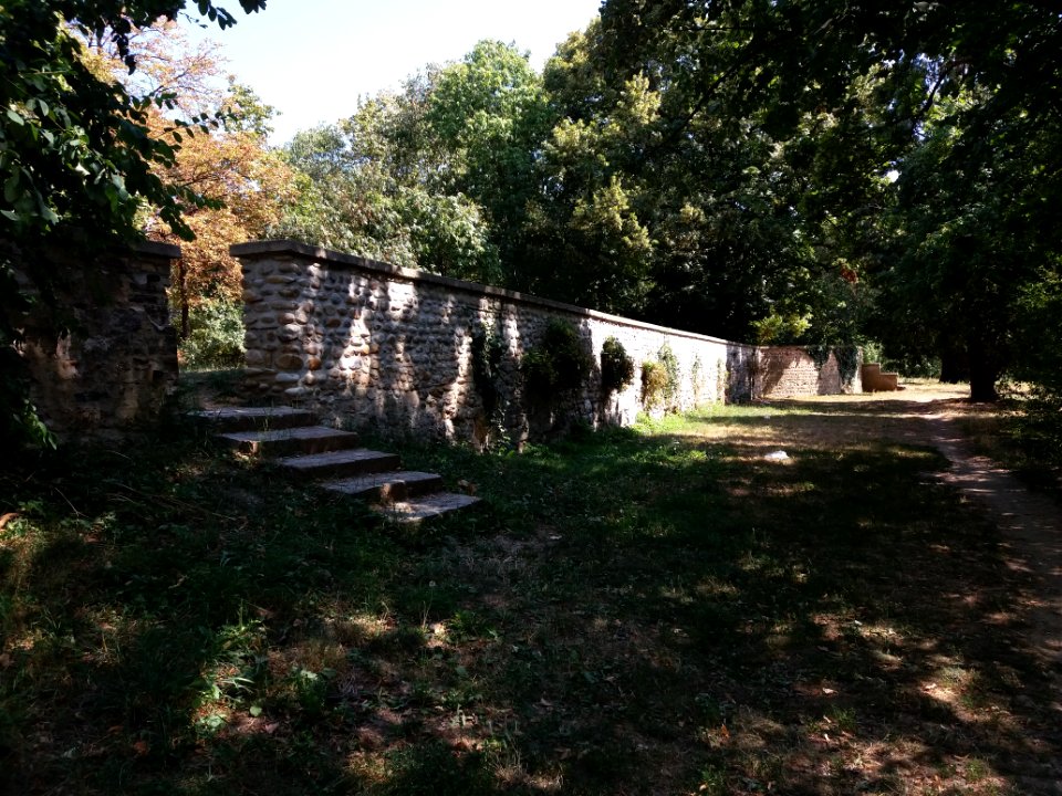 Sainte-Foy-lès-Lyon - Parc du Brûlet - Mur au centre du parc