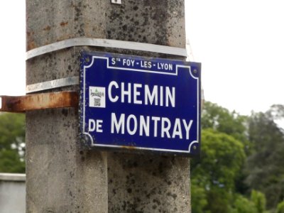 Sainte-Foy-lès-Lyon - Chemin de Montray - Plaque photo