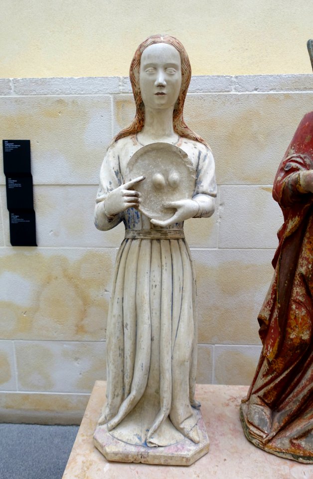 Saint Agatha, from the Igreja Matriz de Avelas do Caminho, by Mestre Pero, 14th century - Museu Nacional de Machado de Castro - Coimbra, Portugal -DSC09902