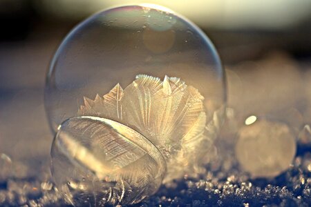 Frost ball ice bubble frost bubble photo