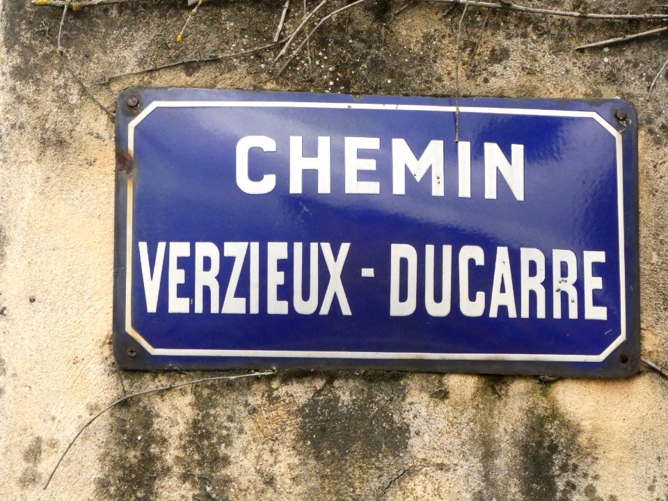 Sainte-Foy-lès-Lyon - Chemin Verzieux-Ducarre - Plaque
