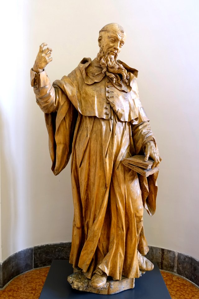 Saint Benedict by Johann Jakob Juncker, Mainz, 1760-1770 AD, linden wood - Hessisches Landesmuseum Darmstadt - Darmstadt, Germany - DSC00028