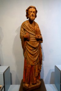 Saint Bartholomew, France or Netherlands, 13th or early 14th century, oak with traces of polychrome - Cinquantenaire Museum - Brussels, Belgium - DSC08556