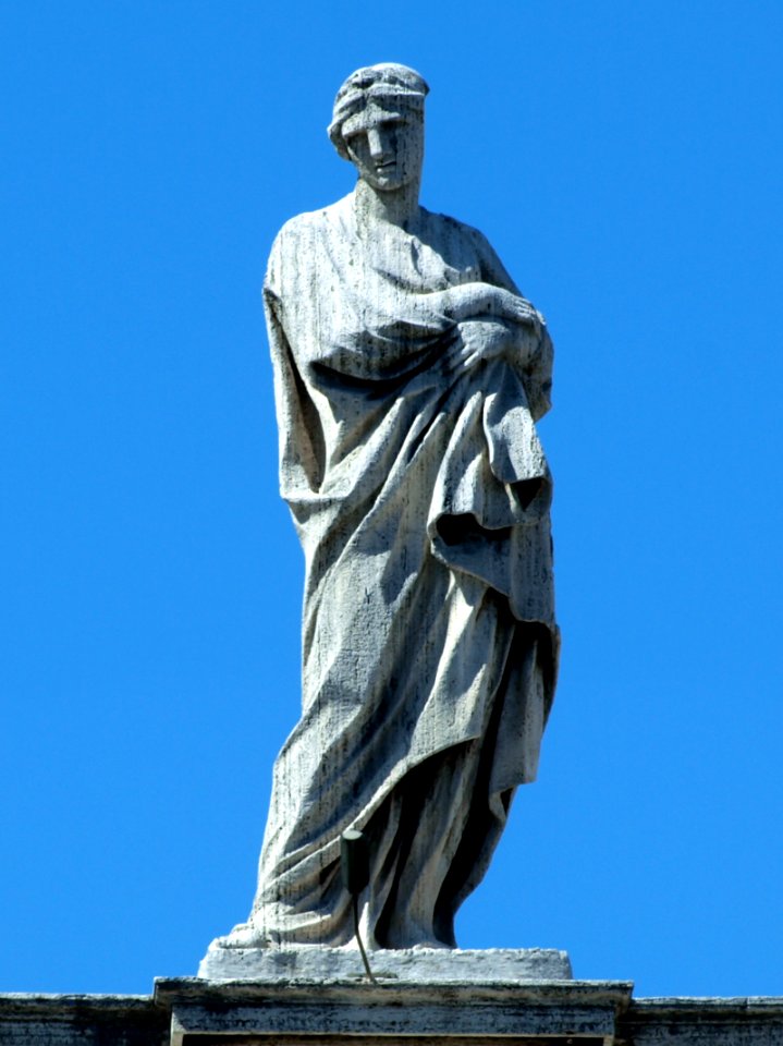 Saint Fabiola on colonnade photo