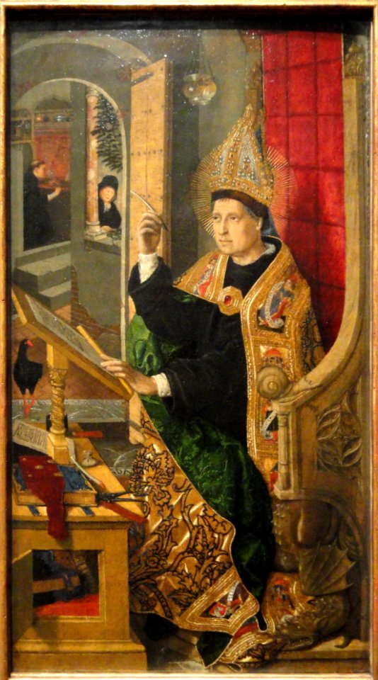 Saint Augustine, 1477-1485, by Bartolome Bermejo - Art Institute of Chicago - DSC09620