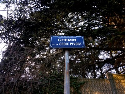 Sainte-Foy-lès-Lyon - Chemin de la Croix Pivort - Plaque