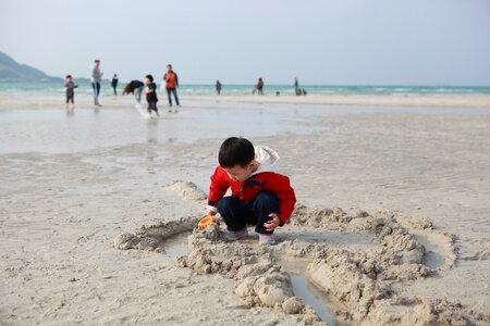 Sand beach jeju island
