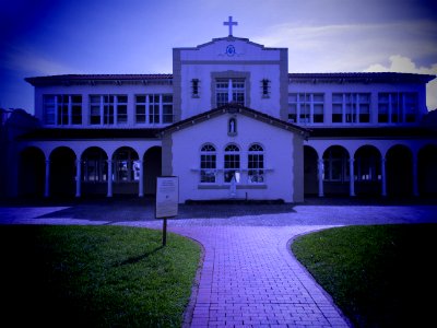 Saint Anthony's School Fort Lauderdale Florida facade stylized 2