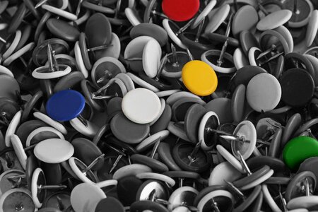 Colorful black and white pin