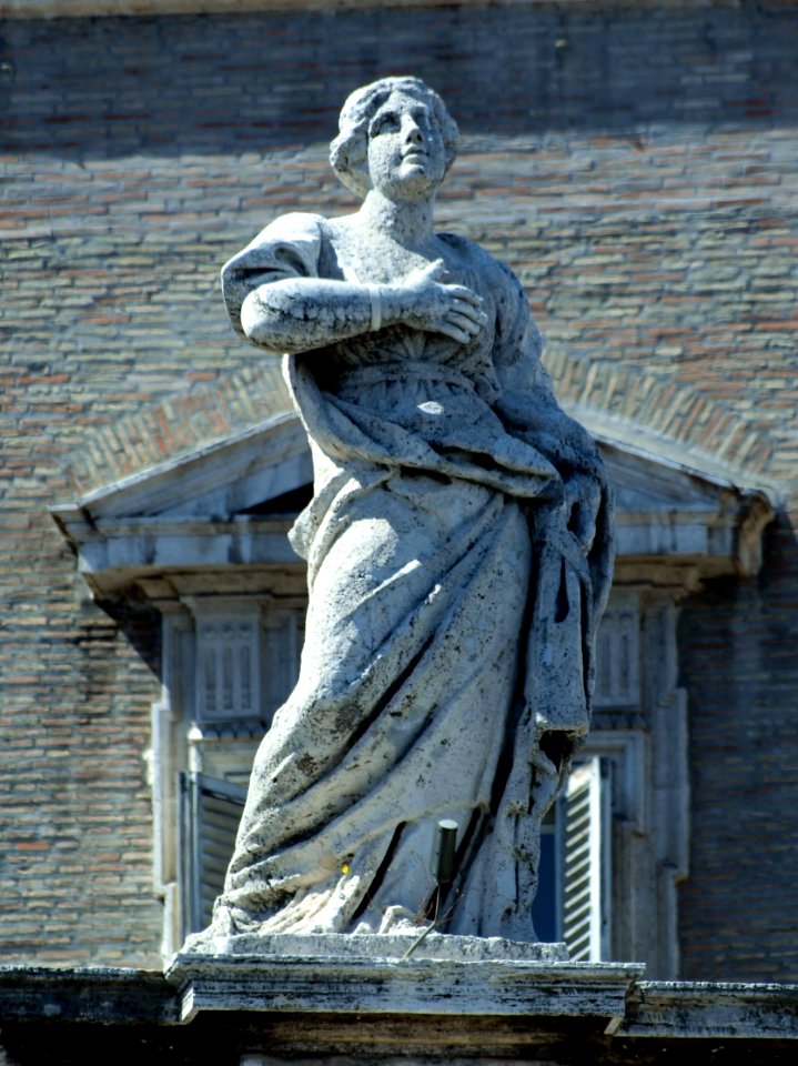 Saint Candida on colonnade photo