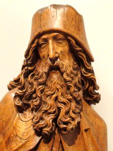 Saint Anthony Abbot by Tilman Riemenschneider and workshop, detail, c. 1510 - Busch-Reisinger Museum - DSC02358