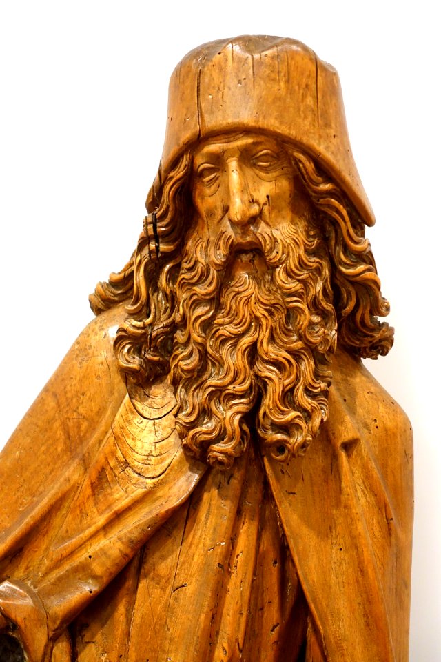 Saint Anthony Abbot by Tilman Riemenschneider and workshop, detail, c. 1510 - Busch-Reisinger Museum, Harvard University - DSC01060