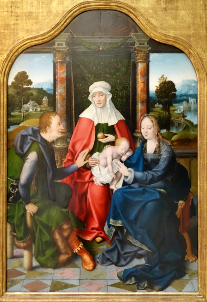 Saint Anne with the Virgin and Child and Saint Joachim by Joos van Cleve (cropped)