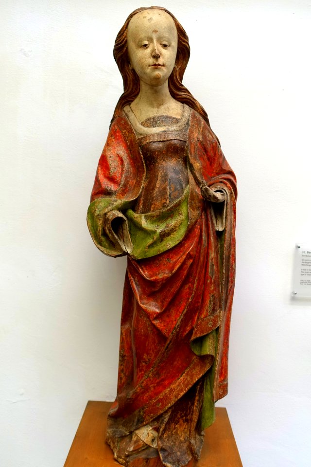 Saint Barbara, Cologne, c. 1500, limewood, polychrome - Germanisches Nationalmuseum - Nuremberg, Germany - DSC02940
