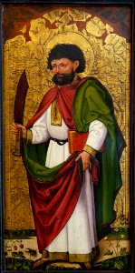 Saint Bartholomew, Franconia, c. 1490, paint on wood - Mainfränkisches Museum - Würzburg, Germany - DSC05173