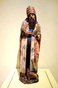 Saint Anthony Abbot, Germany, c. 1520, limewood - Cincinnati Art Museum - DSC04438