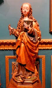 Saint Catherine of Alexandria, circle of Veit Stoss the elder, c. 1510-1520, limewood - John and Mable Ringling Museum of Art - Sarasota, FL - DSC00536