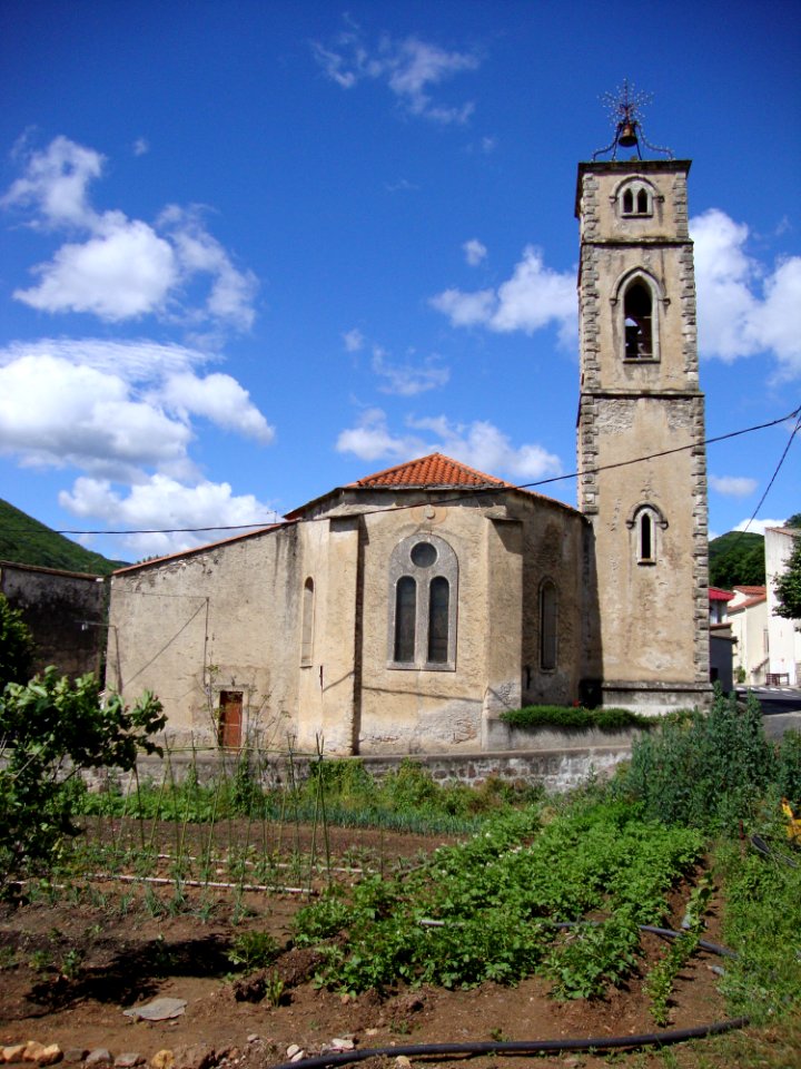 Saint-Étienne-Estréchoux (Hérault, Fr) l'église
