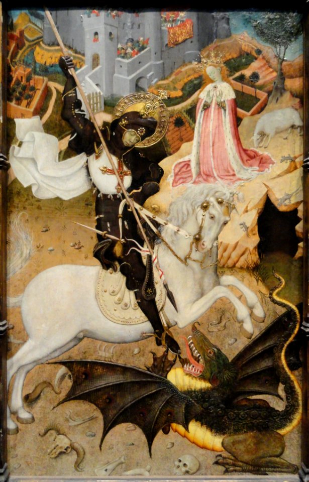 Saint George Killing the Dragon, 1434-1435, by Bernat Martorell - Art Institute of Chicago - DSC09654