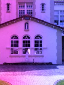 Saint Anthony's School Fort Lauderdale Florida facade detail stylized 