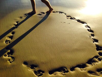 Sand ocean brown beach photo