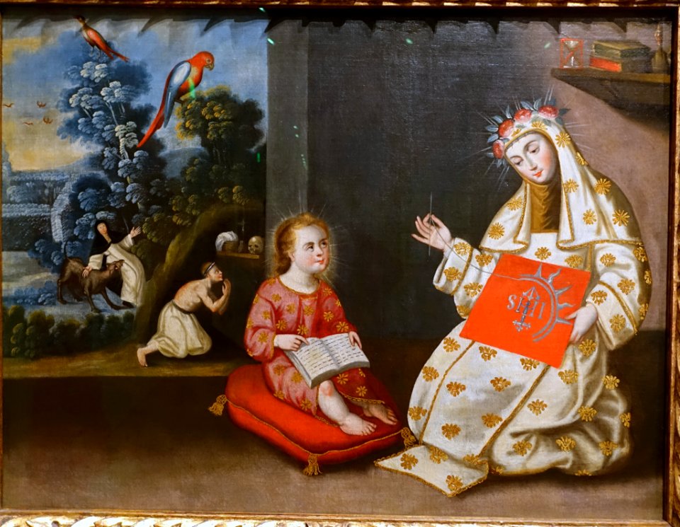 Saint Rose of Lima, artist unknown, Cuzco, Peru, 1700s, oil on canvas - Fogg Art Museum, Harvard University - DSC02021