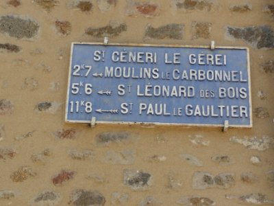 Saint-Céneri-le-Gérei (Orne) plaque de cocher