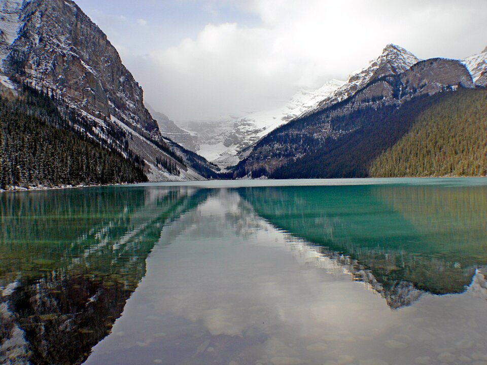 Glacial water lake louise canada