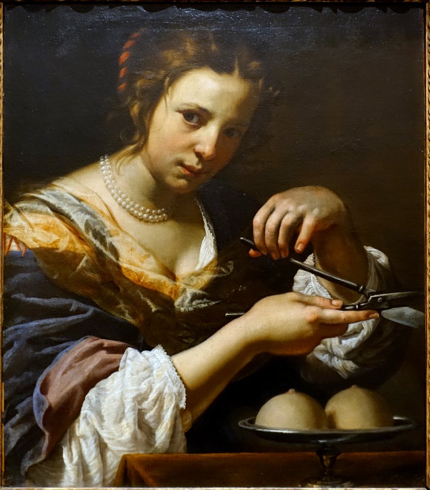 Saint Agatha by Lorenzo Lippi, Florence, c. 1638-1644, oil on canvas - Blanton Museum of Art - Austin, Texas - DSC07916
