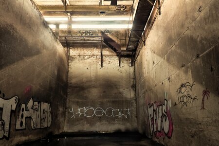 Abandoned industrial building lapsed