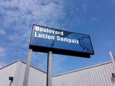 Saint-Fons - Boulevard Lucien Sampaix, plaque