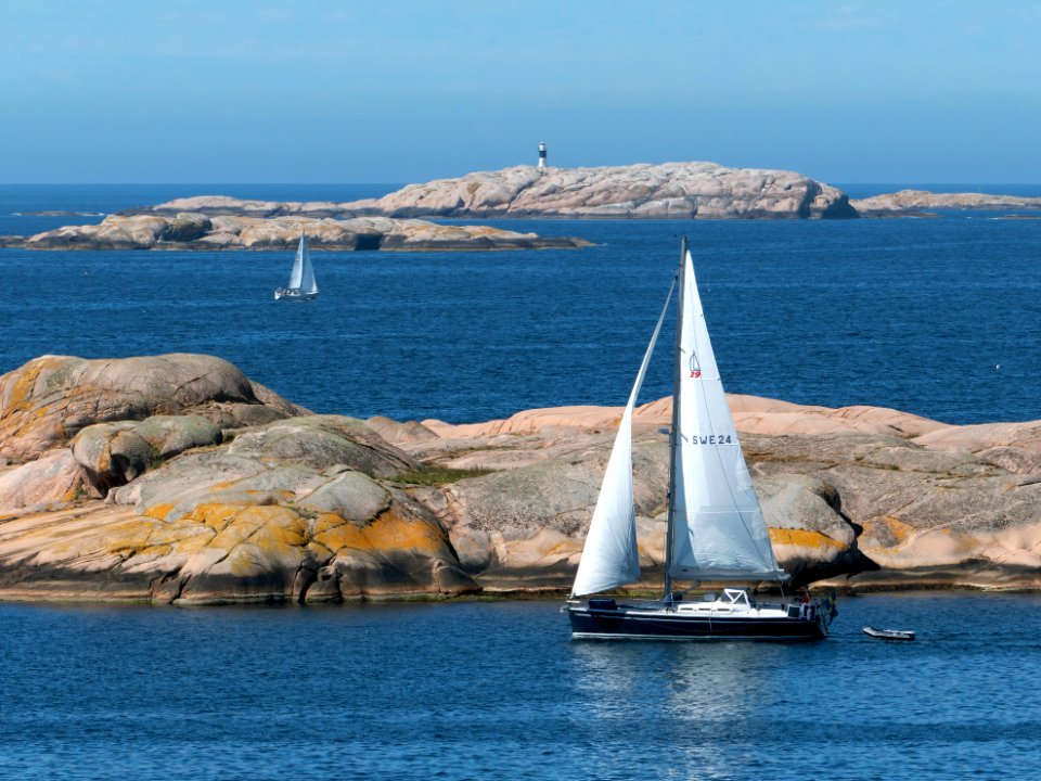 Sailboats in Stångehuvud nature reserve