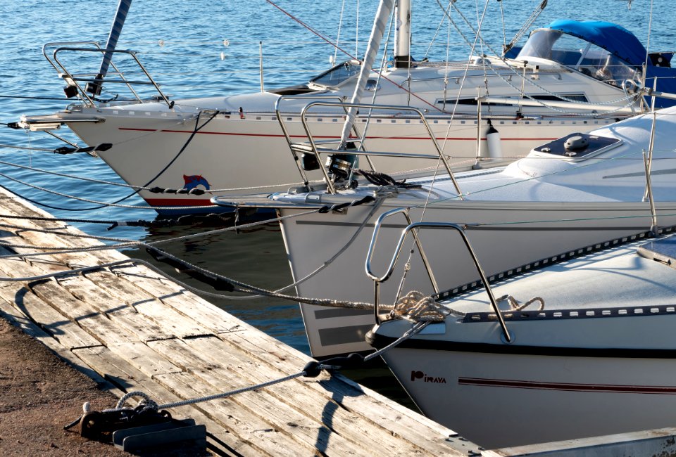 Sailboats at a jetty in Govik 2