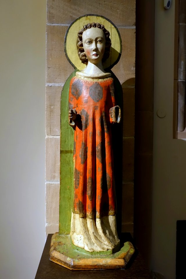 Saint Thomas as Deacon, North Germany, c. 1300, linden and softwood - Hessisches Landesmuseum Darmstadt - Darmstadt, Germany - DSC00242