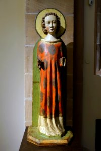 Saint Thomas as Deacon, North Germany, c. 1300, linden and softwood - Hessisches Landesmuseum Darmstadt - Darmstadt, Germany - DSC00242
