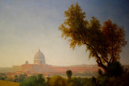Saint Peter's, Rome, by George Inness, detail, 1857, oil on canvas - New Britain Museum of American Art - DSC09179