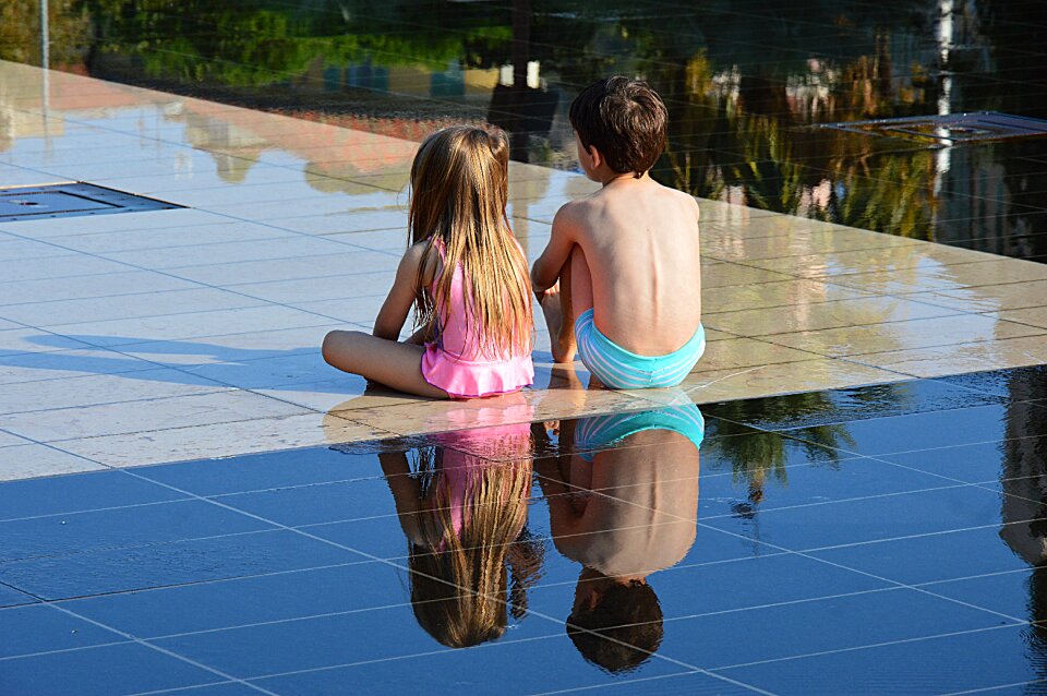 Water mirror nice sides of blue