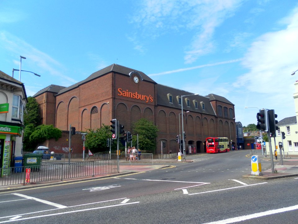 Sainsbury's Supermarket, Vogue Gyratory, Lewes Road, Brighton (August 2013) (1)