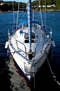 Sailboat moored in Govik photo