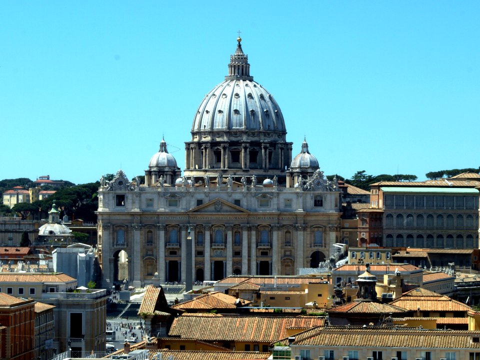 Saint Peter seen from Castel Sant'Angelo (Rome)