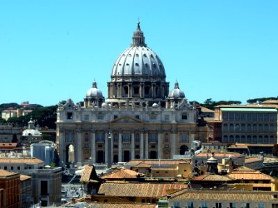 Saint Peter seen from Castel Sant'Angelo (Rome)