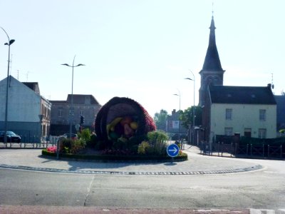 Saint-Amand-les-Eaux (Nord, Fr) Rond-point au Moulin-Blanc