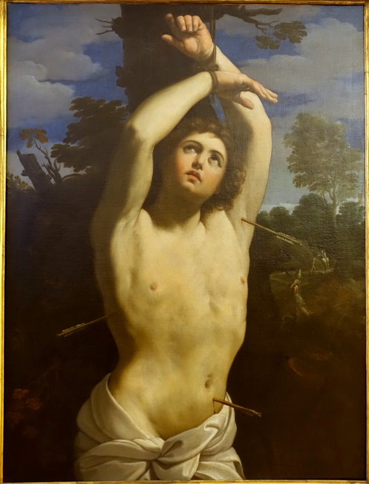 Saint Sebastian by Guido Reni, c. 1615, oil on canvas - Musei Capitolini - Rome, Italy - DSC05965